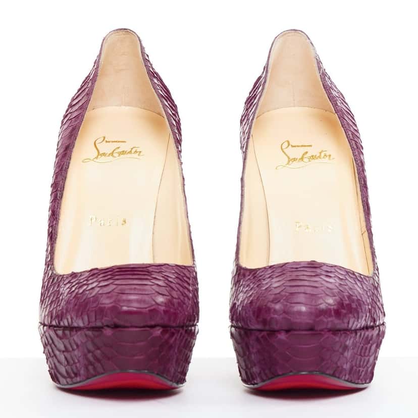 Christian Louboutin Bianca 140 Purple Leather Very good condition - Inside View