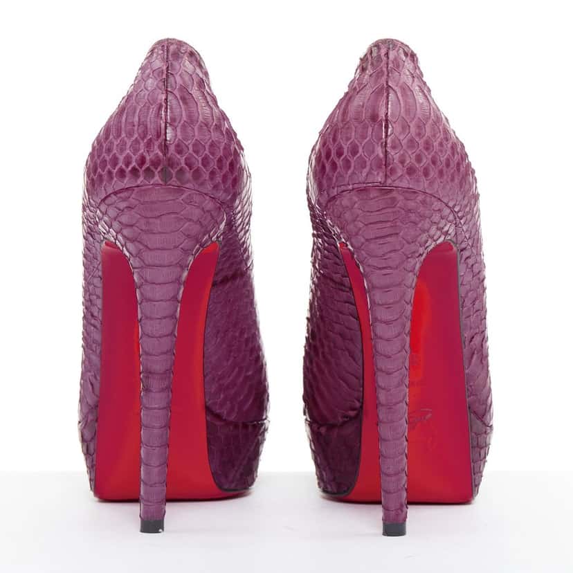 Christian Louboutin Bianca 140 Purple Leather Very good condition - Box View
