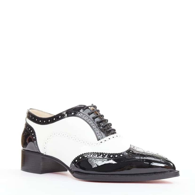 Christian Louboutin Zazou Fiori Flat Patent Black Leather Very good condition - Inside View