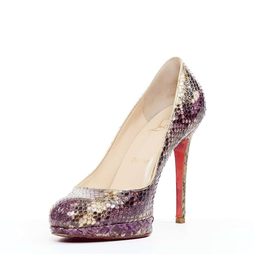 Christian Louboutin New Simple Pump 120 Purple Leather Very good condition - Model View