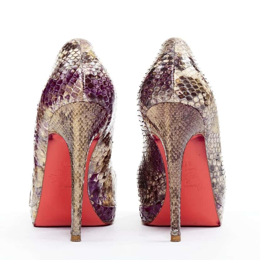 Christian Louboutin New Simple Pump 120 Purple Leather Very good condition - Box View