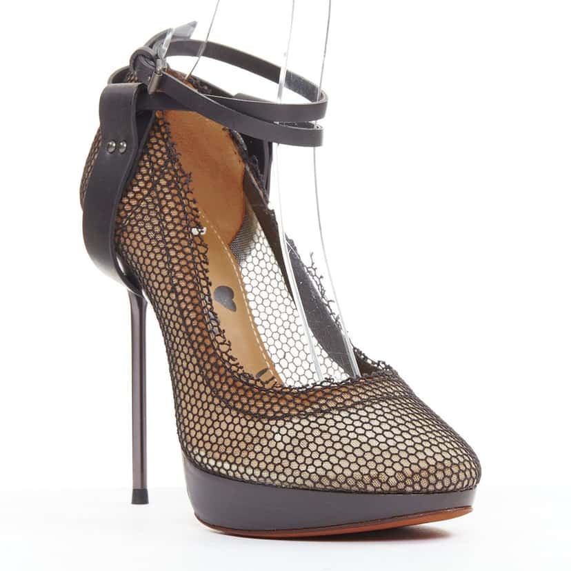 Lanvin Escarpin Sangle Brown Leather Very good condition - Back View