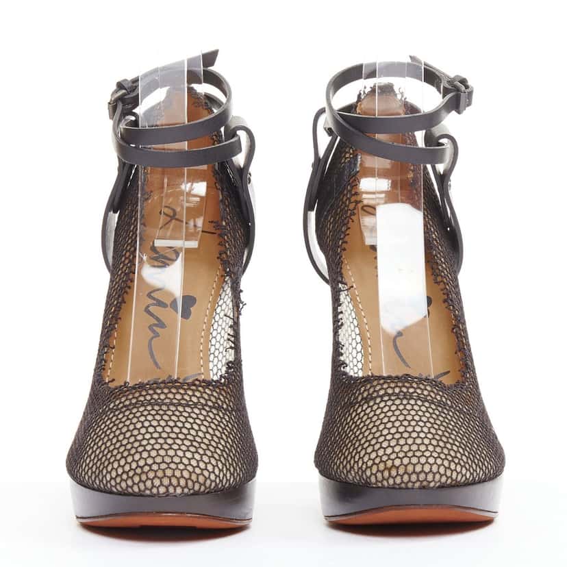 Lanvin Escarpin Sangle Brown Leather Very good condition - Inside View