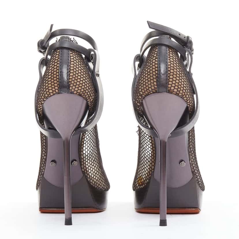 Lanvin Escarpin Sangle Brown Leather Very good condition - Box View