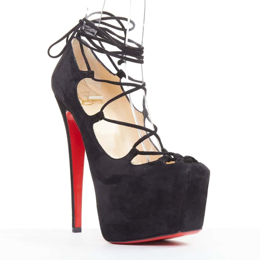Christian Louboutin Ghildarc 160 Black Leather Very good condition - Back View