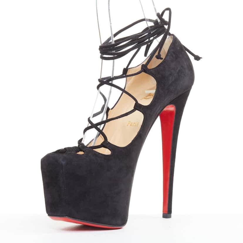 Christian Louboutin Ghildarc 160 Black Leather Very good condition - Model View