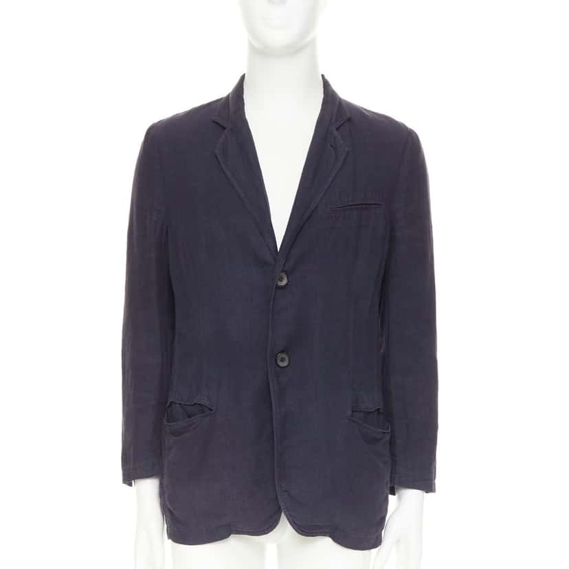 Giorgio Armani Product Navy Linen Fair condition - Front View