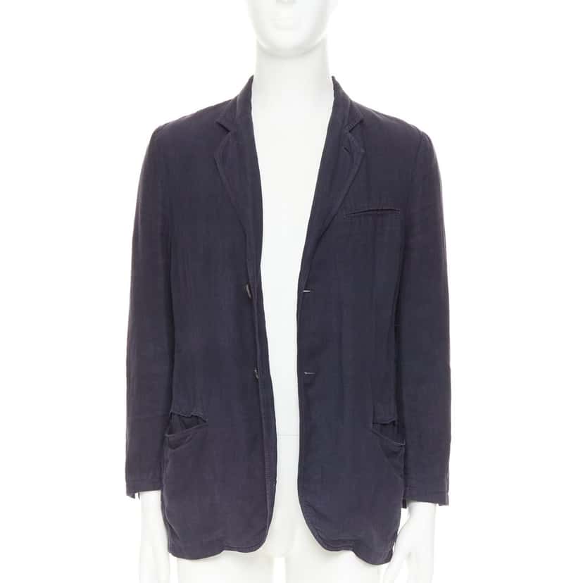 Giorgio Armani Product Navy Linen Fair condition - Inside View