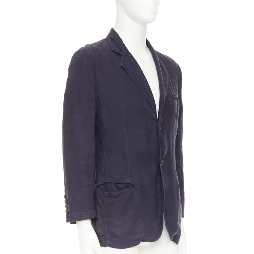 Giorgio Armani Product Navy Linen Fair condition - Model View