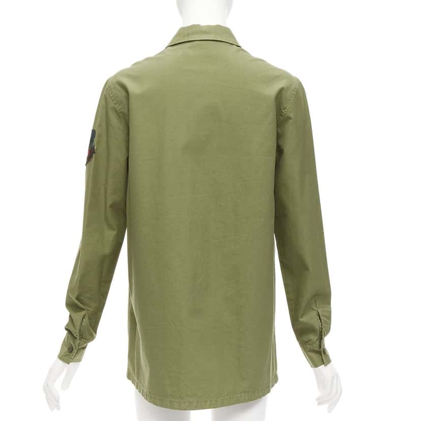 MR & MRS ITALY Military Safari Shirt Green Cotton Very good condition - Box View