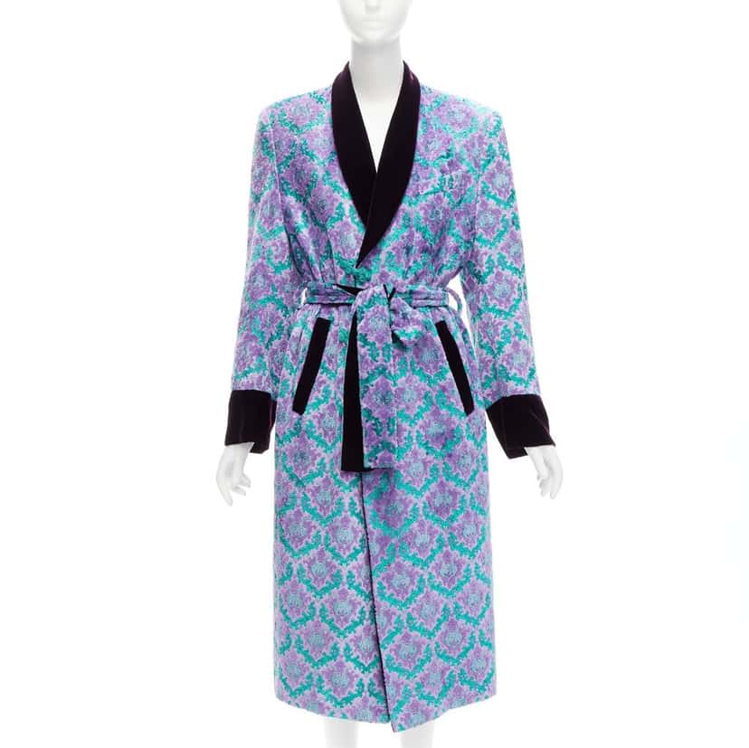 G.V.G.V. Purple Tapestry Robe Coat Purple Never worn - Front View