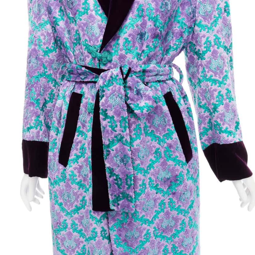 G.V.G.V. Purple Tapestry Robe Coat Purple Never worn - Back View