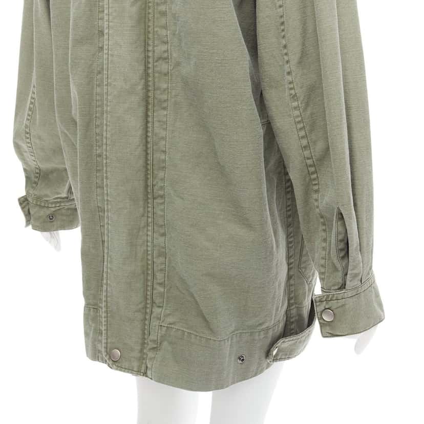 Limi Feu Green Utility Parka Coat Green Cotton Never worn, with tag - Back View