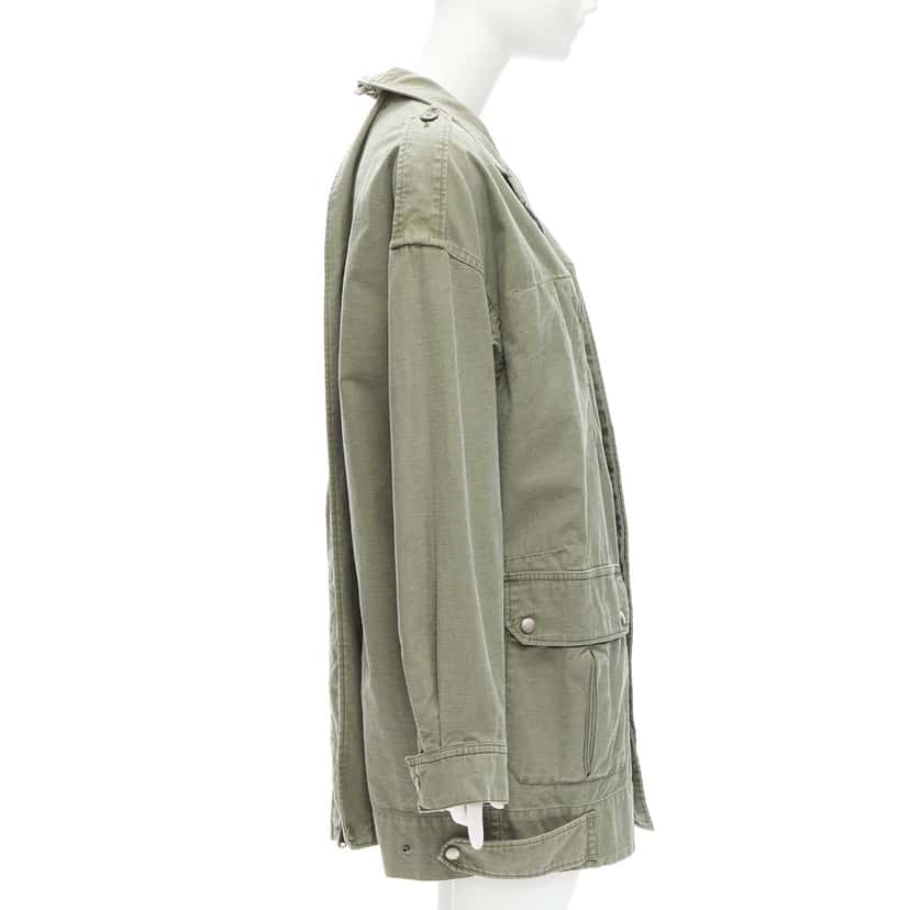 Limi Feu Green Utility Parka Coat Green Cotton Never worn, with tag - Box View