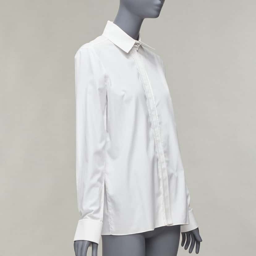 Givenchy Metal Button Shirt White Cotton Very good condition - Inside View