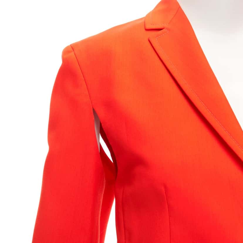 Ports 1961 Orange Asymmetric Blazer Orange Wool Never worn - Back View