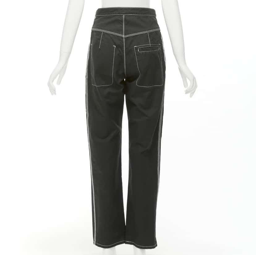 Isabel Marant Topstitch Carpenter Pants Black Cotton Very good condition - Box View