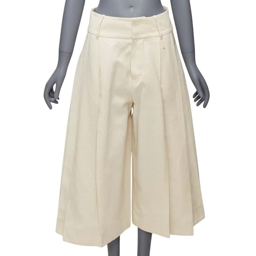 Marni Cargo Pocket Shorts Ecru Cotton Fair condition - Front View