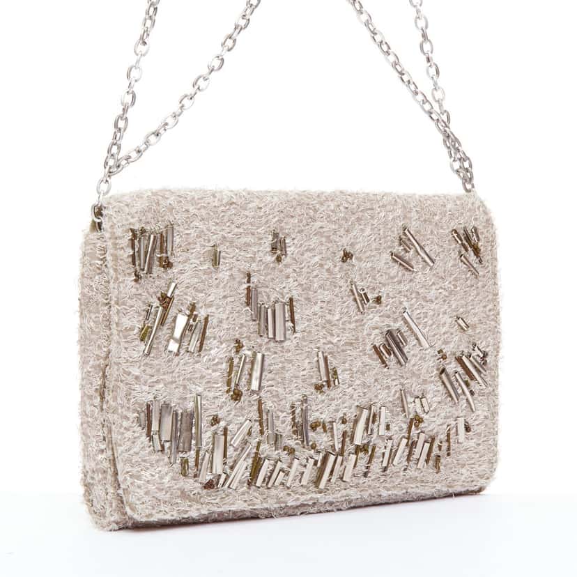 THEYSKENS' THEORY Nylon Messenger Bag Grey Good condition - Inside View