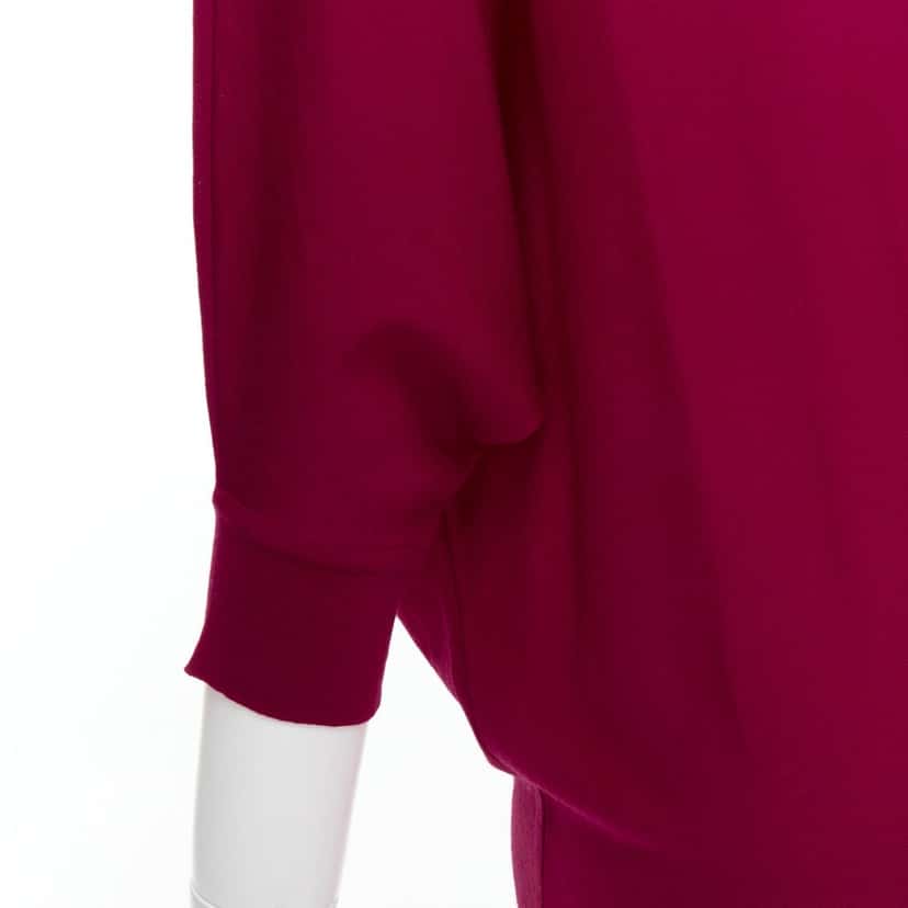 Alexander Mcqueen Asymmetric Drape Sweater Red Wool Never worn - Back View