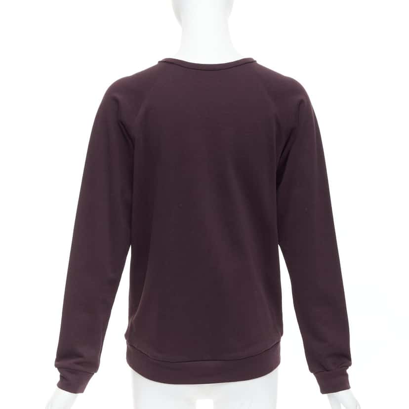 Lanvin Crystal Embellished Pullover Burgundy Cotton Very good condition - Box View