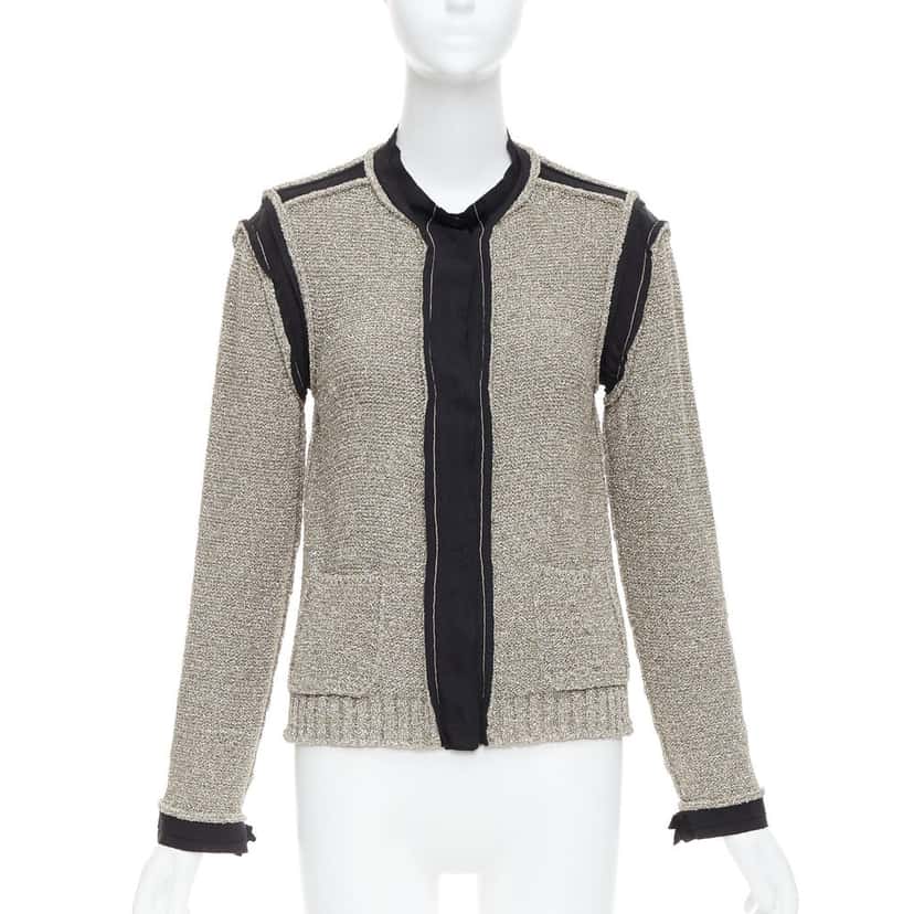 Lanvin Metallic Long Cardigan Gold Polyamide Fair condition - Front View