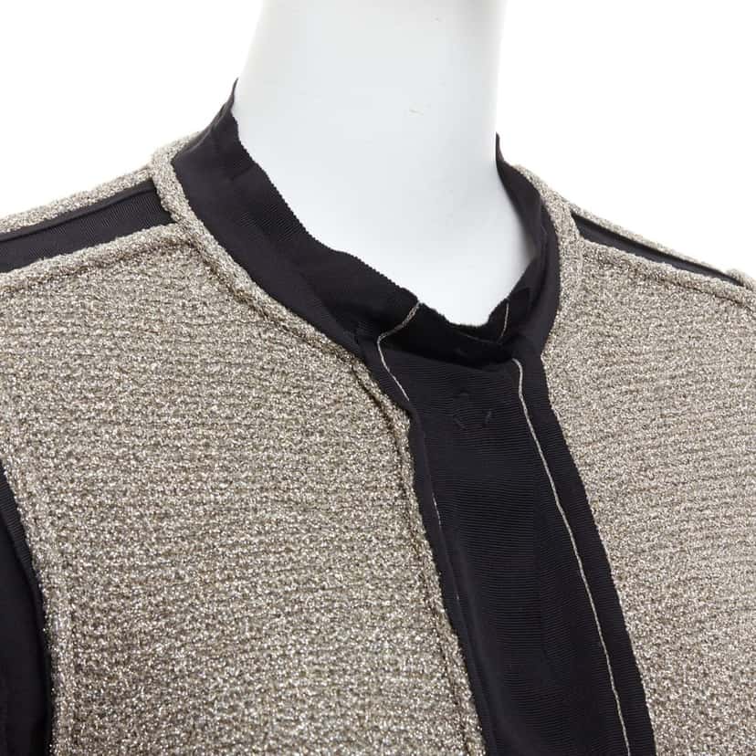Lanvin Metallic Long Cardigan Gold Polyamide Fair condition - Back View