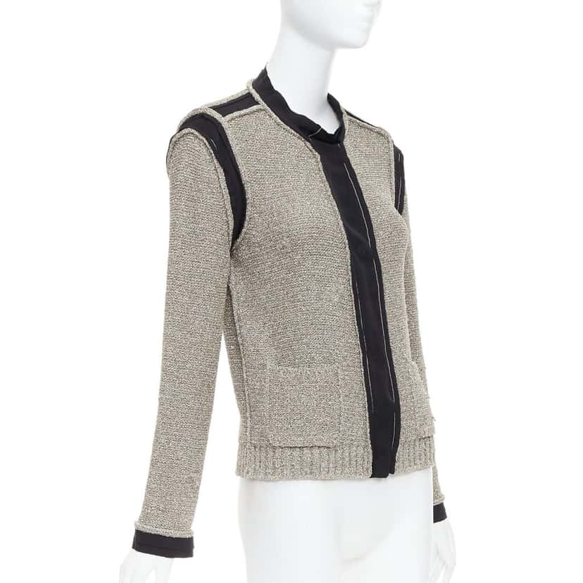 Lanvin Metallic Long Cardigan Gold Polyamide Fair condition - Model View