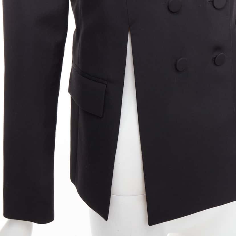 Ports 1961 Black Padded Shoulder Blazer Black Wool Never worn - Back View