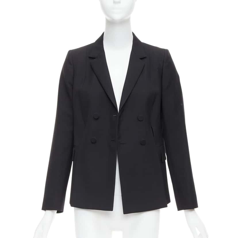 Ports 1961 Black Padded Shoulder Blazer Black Wool Never worn - Inside View