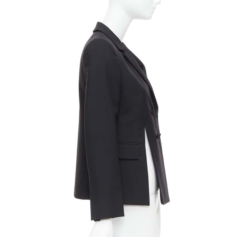 Ports 1961 Black Padded Shoulder Blazer Black Wool Never worn - Box View