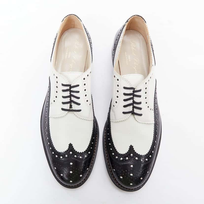 Robert Clergerie Bicolor Derby Brogue Black Leather Very good condition - Inside View