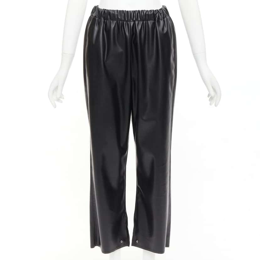 MAISON MARTIN MARGIELA Grommet Cropped Pants Black Polyester Very good condition - Front View