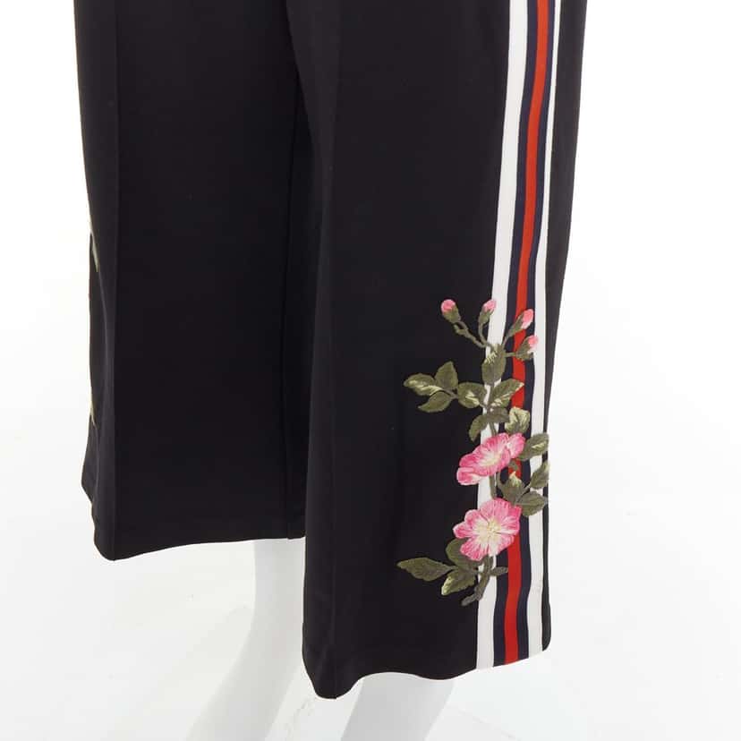 Gucci Floral Patch Joggers Black Very good condition - Back View