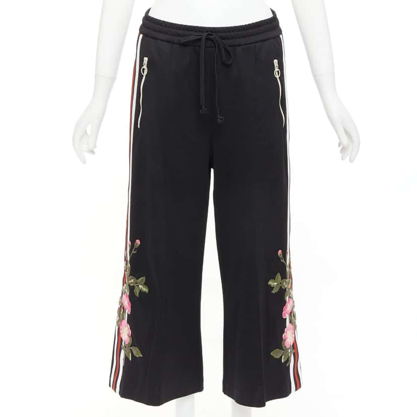 Gucci Floral Patch Joggers Black Very good condition - Inside View