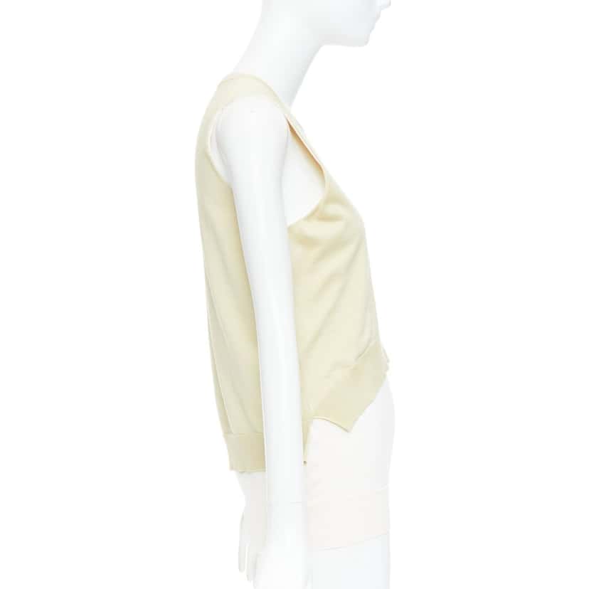 Celine Layered Knitted Top Ecru Silk Very good condition - Model View