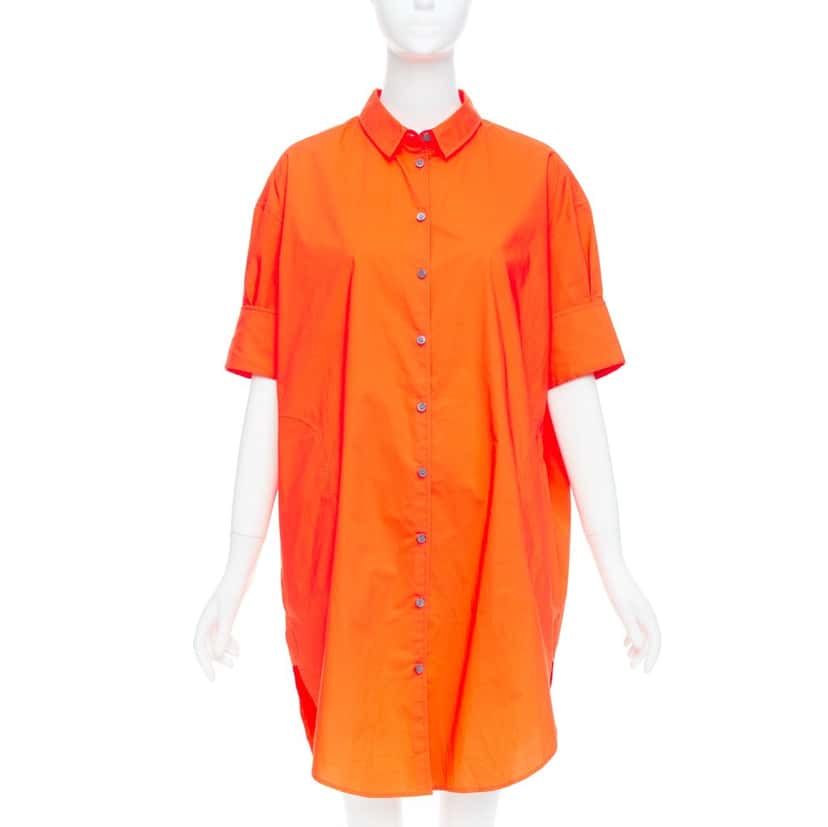 Acne Studios Neon Shirt Dress Orange Cotton Very good condition - Inside View