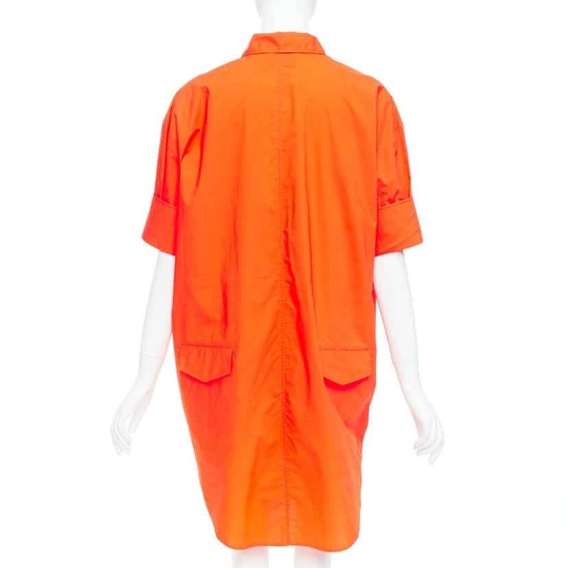 Acne Studios Neon Shirt Dress Orange Cotton Very good condition - Box View