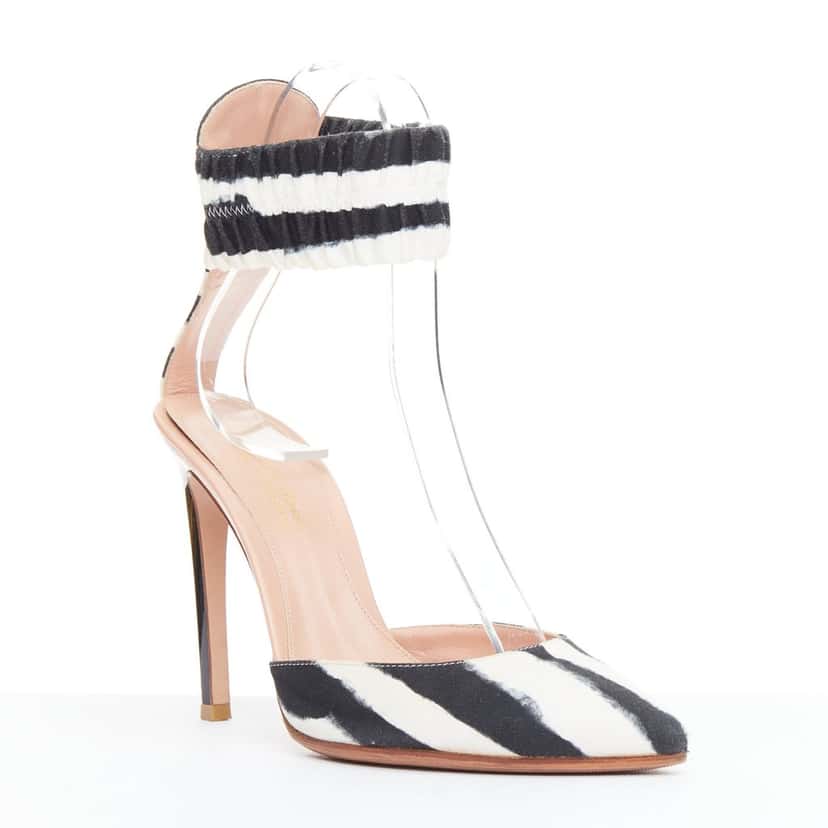Gianvito Rossi Zebra Print Pumps Black Fair condition - Back View