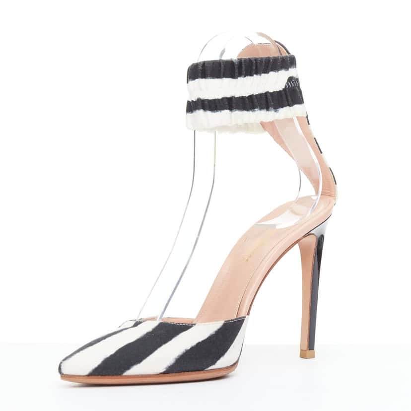 Gianvito Rossi Zebra Print Pumps Black Fair condition - Model View