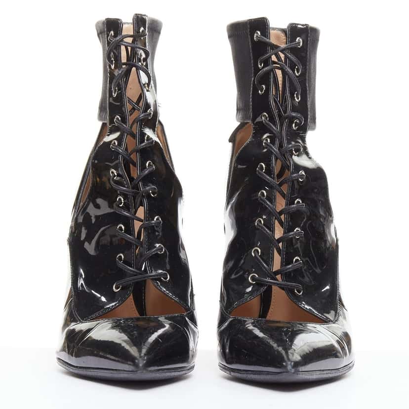 Gianvito Rossi Epi Suede Desert Boots Black Leather Fair condition - Inside View