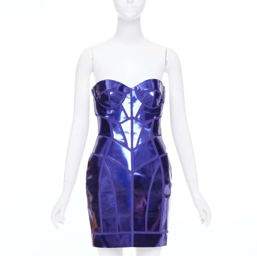 Versace Product Blue Silk Fair condition - Front View