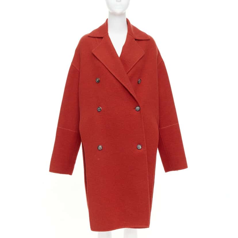 Celine Oversized Cashmere Coat Red Cashmere Very good condition - Front View