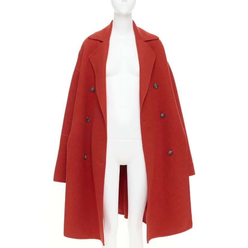 Celine Oversized Cashmere Coat Red Cashmere Very good condition - Inside View