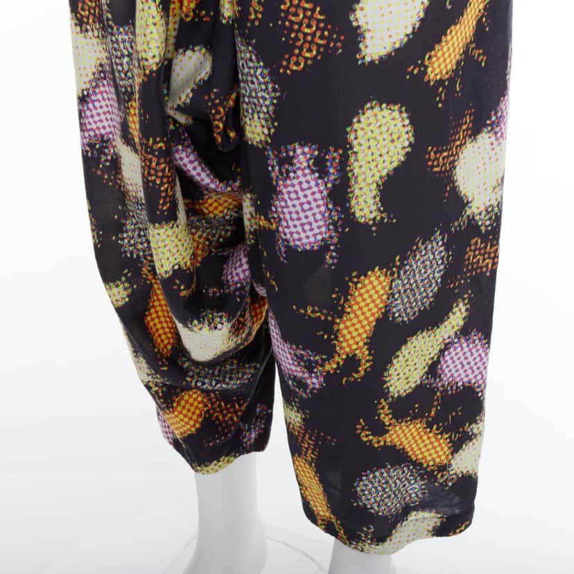 Issey Miyake Abstract Harem Pants MultiColor Polyester Never worn - Back View