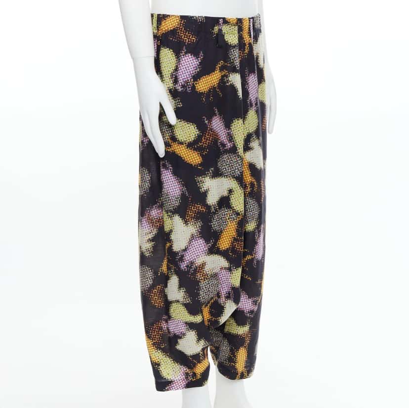 Issey Miyake Abstract Harem Pants MultiColor Polyester Never worn - Inside View