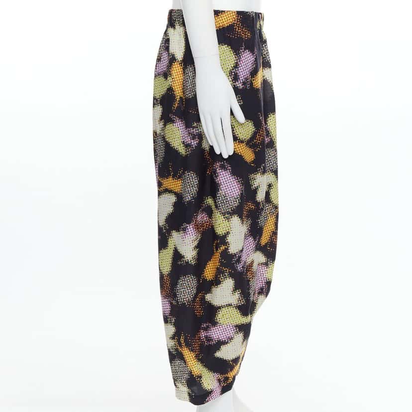 Issey Miyake Abstract Harem Pants MultiColor Polyester Never worn - Model View