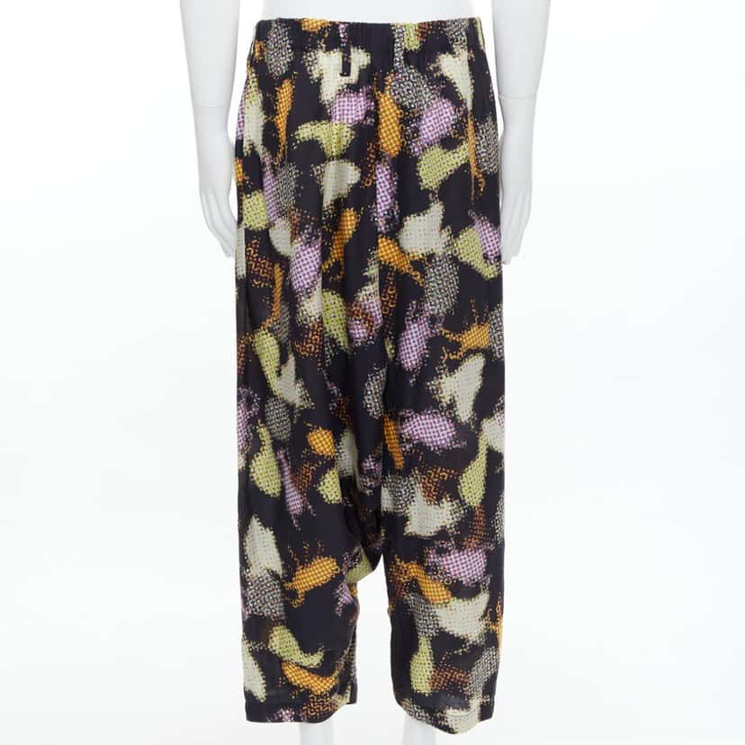 Issey Miyake Abstract Harem Pants MultiColor Polyester Never worn - Box View