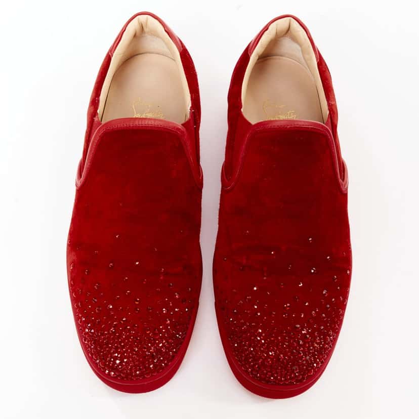 Christian Louboutin Sailor Boat Red Suede Fair condition - Back View