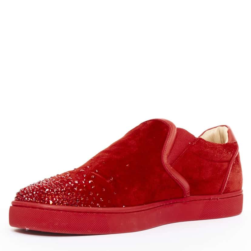 Christian Louboutin Sailor Boat Red Suede Fair condition - Model View
